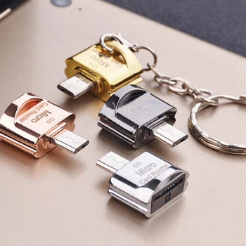 1Pc Mini USB, Micro SD/TF Kortelių Skaitytuvas Telefono TF OTG Reader Atminties Kortelės Adapteris, Skirtas 