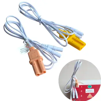 2vnt Elektrodo Kabelį, Laidą XFT 120C+ AED Treneris Prisijungti AED Treneris & AED Pleistrai Rausva Oranžinė