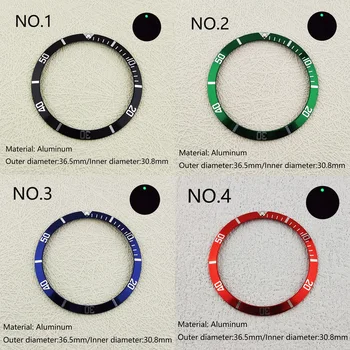 36.5 mm Retro Žiūrėti Bezel Aliuminio Lakštai vyriškų Laikrodžių Priedai, Laikrodžių Taisymas, Dalys 36.5*30.8 mm
