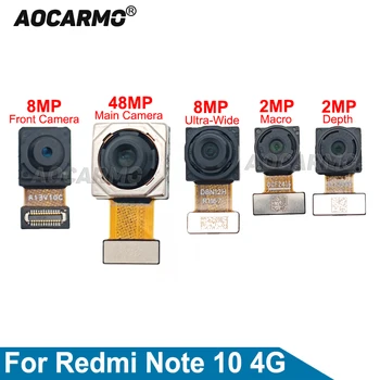 Aocarmo Už Xiaomi Redmi 10 Pastaba 4G Atgal Galiniai Didelis Pagrindinį ir Priekinį Fotoaparatą Modulis Flex Kabelis 48MP Pakeitimo Dalis