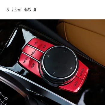 Automobilių stiliaus Interjero metalo Multimedijos Mygtukai Padengti Dekoratyvinės apdailos Lipdukai Priedai, skirti BMW 5 serijos G30 G38 Priedai