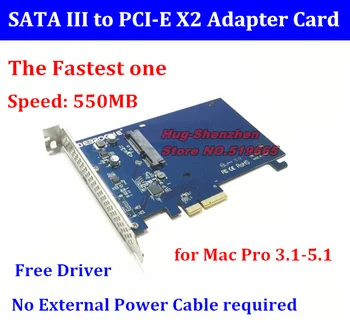 DEBROGLIE DB-2019 m. Sparčiausiai Greitis 500MB PCIE x2-2,5' SATA III SSD kortelės Adapteris, skirtas 