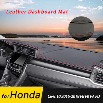 Honda Civic 10 2016-2019 FB FK FA FD Odinis neslystantis prietaisų Skydelio Kilimėlis Padengti Trinkelėmis skėtį nuo saulės Dashmat Apsaugoti Kilimą Priedai