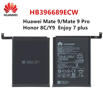 Hua Wei 100% Originalus HB396689ECW 4000mAh Baterija Huawei Mate 9 Mate9 Pro Garbės 8C Y9 2018 Redakcija Mėgautis 7 plius Baterijas
