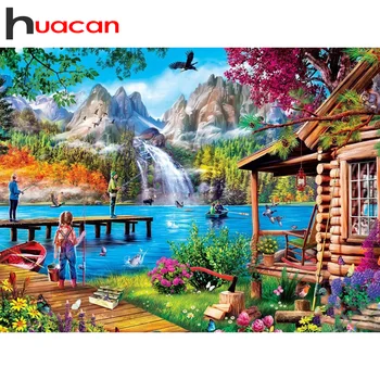Huacan 5D Diamond Siuvinėjimo Kraštovaizdžio Rinkinys 