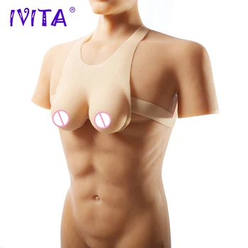 IVITA 1000g Fake Boobs False, Silikono, Dirbtinių Krūtų Formos, Dideli Papai Crossdresser Transseksualų Drag Queen Stipriklis Krūties