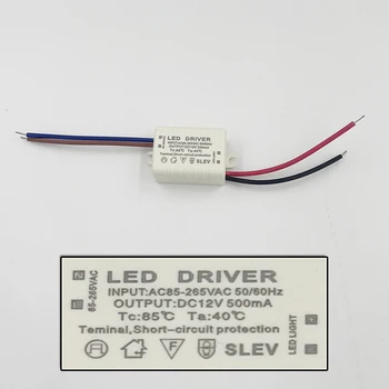 LED Driver 12V 7W 15W Galia 24W 0.5/1/1.5 Maitinimo šaltinis 220v į 12V Perjungimo LED Driver Apšvietimo Transformatorius, Už Kelionę Apšvietimas