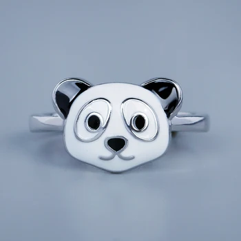 Mados Moterų dėl Žiedo Mados Panda Žiedas national Treasure Panda Papuošalai Mielas Rankų darbo Emalio Juvelyrikos Panda Žiedas