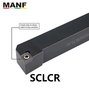 MANF CNC 10mm 12mm SCLCR-1010H06 Išorės Tekinimo Įrankio Laikiklis CCMT09 Įdėklai Staklės, Pjovimo Prispaustas Plieno įrankis staklės