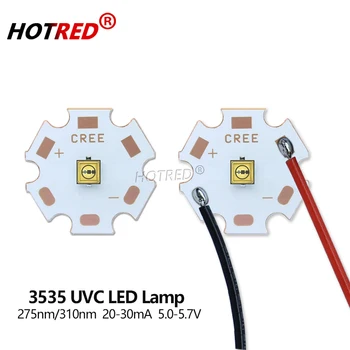 Uv-C LED Diodų 3535 275nm Lemputė SMD karoliukai UV dezinfekavimo įranga 265nm 285nm 310nm tamsiai violetiniai ultravioletinės šviesos 5-7V 0,1 W