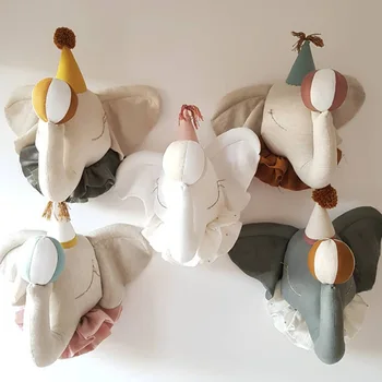Vaikų Kambario Dekoracija Dramblys Elnias Vienaragis 3D Gyvūnų Galvos Sienos Kabo Dekoro Vaikų Darželio Patalpos Apdaila Baby Girl Dovana