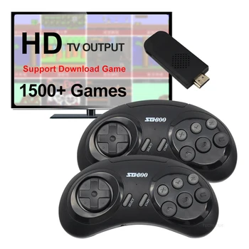 Vaizdo Žaidimų Konsolės 16 Bitų MD Sega Genesis Built-in 1500+ Žaidimai Wireless Gamepad Valdytojas HDMI suderinamus TV Žaidimas Player